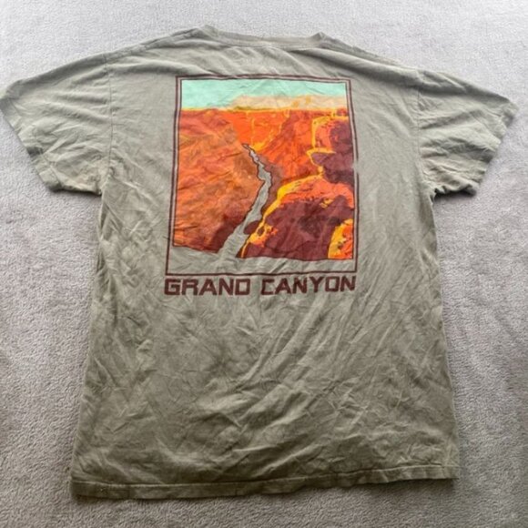 Bowery Supply Co Mens T-Shirt Medium Crew Neck Grand Canyon Graphic Tee Brown - Picture 9 of 9